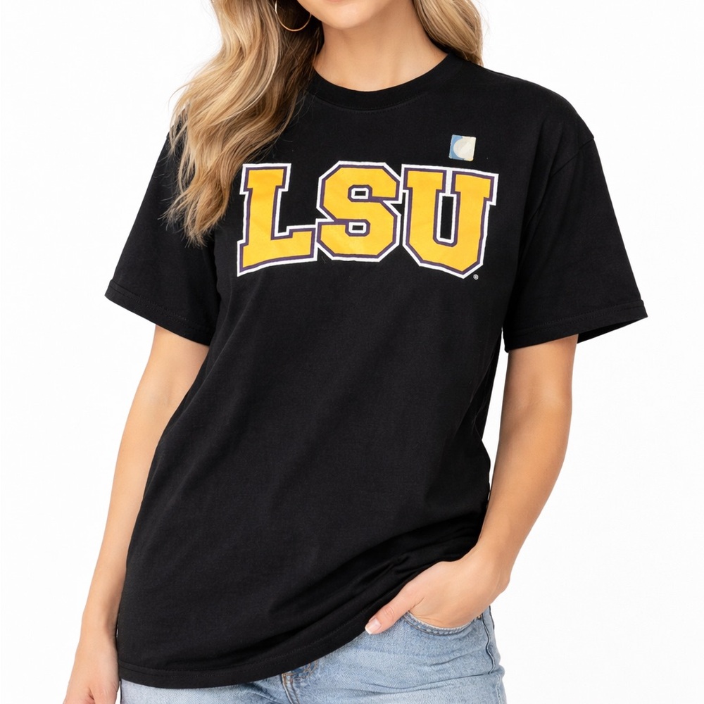 LSU Tigers Officially Licensed Black Graphic T-Shirt Gildan Medium New